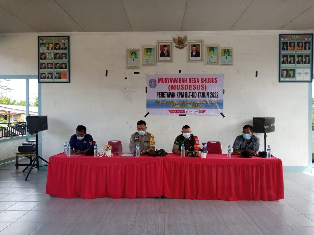 Musyawarah Desa Khusus Penetapan KPM BLT - DD Tahun 2022 Desa Terentang Hulu.
